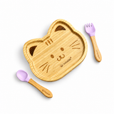 Plato Extendido de Bambú (Gatito)