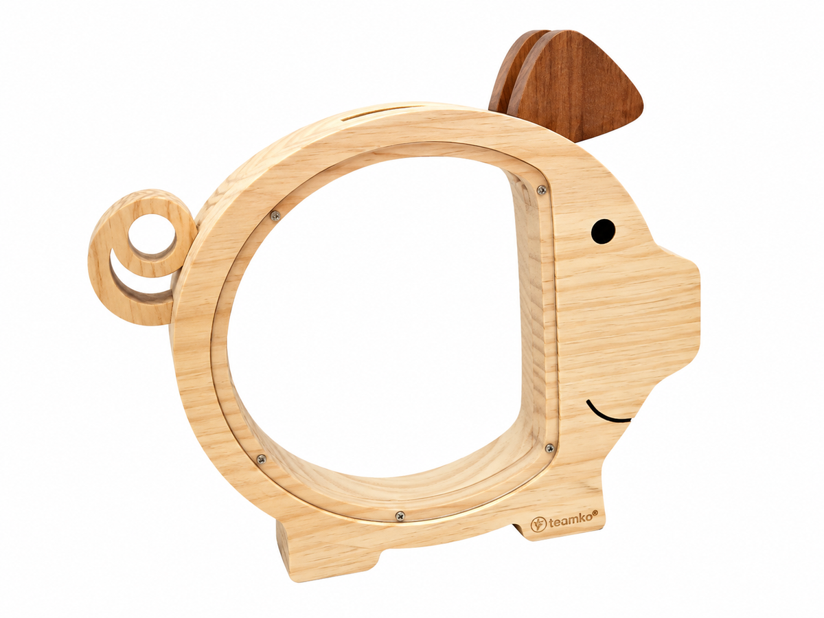 Alcancía Infantil de Madera (Café)