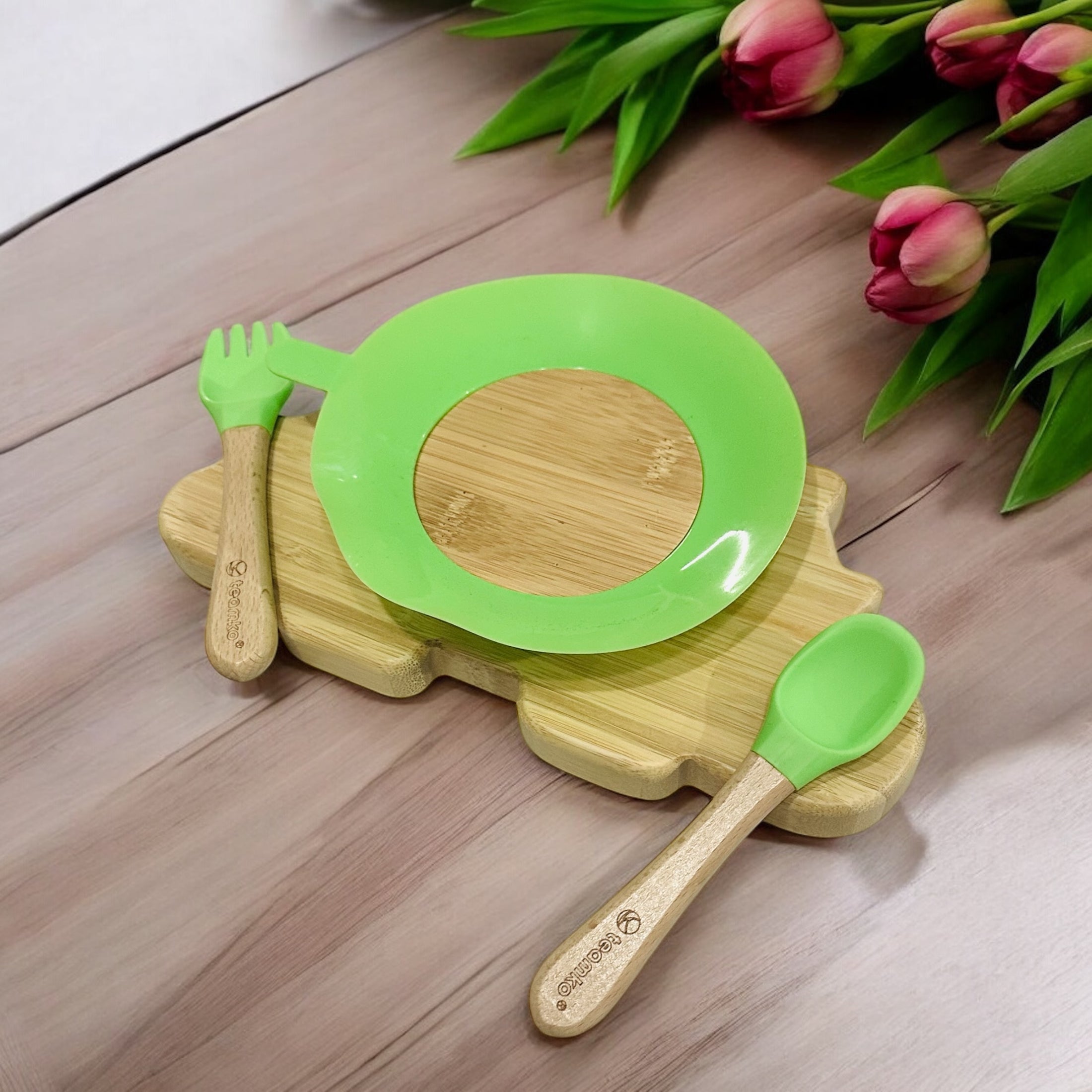 Plato Extendido de Bambú (Dinosaurio)