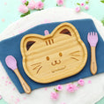 Load image into Gallery viewer, Plato Extendido de Bambú (Gatito)

